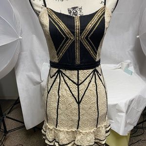 Spaghetti strap lace mini dress size 8 free people